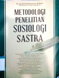 Metodologi Penelitian Sosiologi Sastra