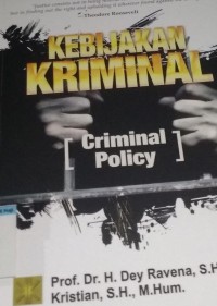 Kebijakan Kriminal (Criminal Policy)
