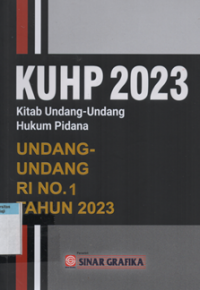 KUHP 2023 Kitab undang-undang hukum pidana