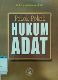 Pokok-pokok hukum adat