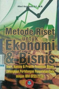 METODE RISET UNTUK EKONOMI & BISNIS