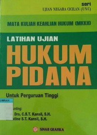 Latihan Ujian: Hukum Pidana