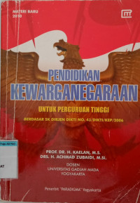 PENDIDIKAN KEWARGANEGARAAN UNTUK PERGURUAN TINGGI