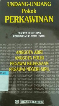 UU Pokok Perkawinan