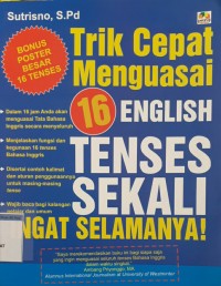 Trik cepat menguasai 16 english tenses sekali ingat selamanya