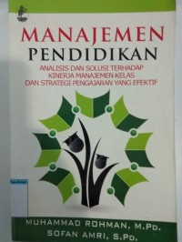 Image of Manajemen pendidikan analisis dan solusi terhadap kinerja manajemen kelas dan strategi pengajaran yang efektif