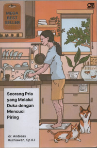 Image of Seseorang pria yang melalui duka dengan mencuci piring