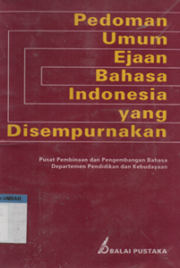 Image of Pedoman umum ejaan bahasa indonesia yang di sempurnakan