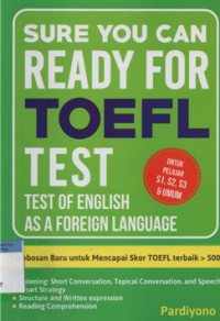 Image of Sure you can ready for toefl test : test of english as a foreign langguage