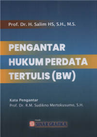 Image of Pengantar hukum perdata tertulis (BW)