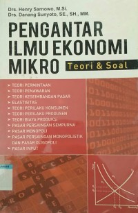 Image of Pengantar Plmu Ekonomi Mikro Teori dan Soal