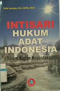 Image of INTISARI HUKUM ADAT INDONESIA