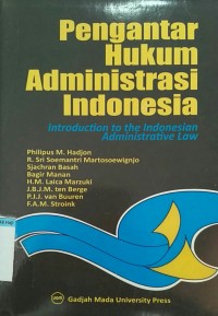 Image of PENGANTAR HUKUM ADMINISTRASI INDONESIA