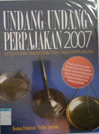 Image of Undang-undang perpajakan 2007