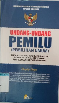 Image of UNDANG-UNDANG PENYELENGGARA PEMILU UU RI NO.15 TH 2011