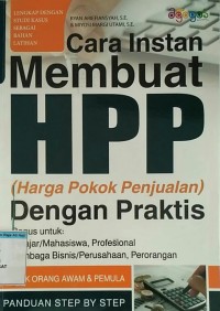 Image of Cara instan membuat HPP (harga pokok penjualan)
