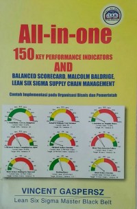 Image of All in one 150 key performance indicators and balanced scorecard, malcolm baldrige, lean six sigma supply chain management