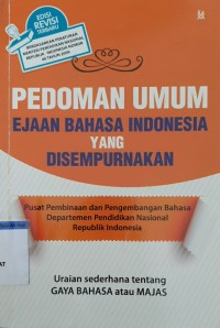 Image of Pedoman umum ejaan bahasa indonesia yang di sempurnakan